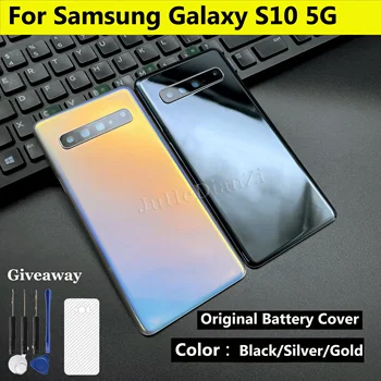 ház hátlapi tokok SAMSUNG Galaxy S10 5G verzióhoz telefon hátsó akkumulátor ajtó szerszámokkal